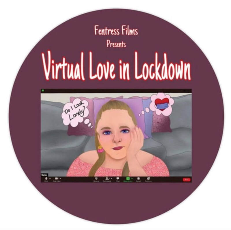 Virtual Love in Lockdown Logo Sticker (Round)