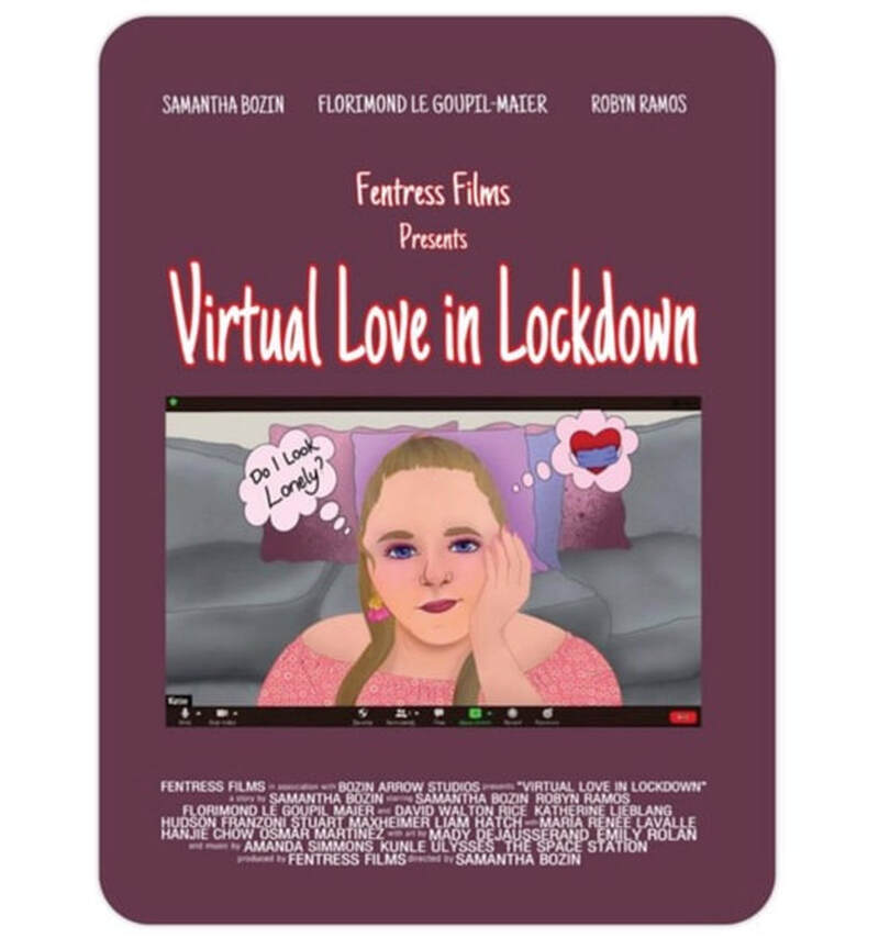 Virtual Love in Lockdown Poster Sticker